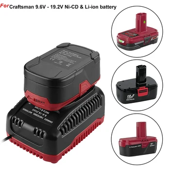 

Replacement Battery Charger for Craftsman C3 9.6V 19.2V Ni-Cd & Lithium-Ion Battery US Charger Battery Replacement Adapter