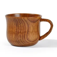 Деревянная чашка для питья для чая, кофе, пива чашка для напитков чайная посуда ручной работы ретро отделка под дерево задняя чашка для домашних принадлежностей