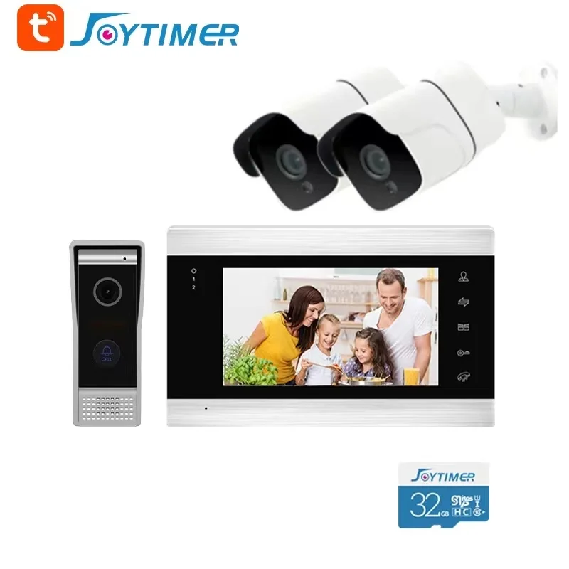 video door phone Smart Home Video Door Phone Intercom System 7 "Color Screen Moniter Wide Angle HD Camera Doorbell Tuya Remote Control Unlock wifi video door phone Door Intercom Systems