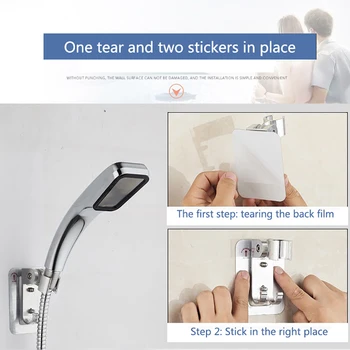 

Punch-free Space Aluminum Shower Base Patch-paste Hook Type No-installation Nozzle Fixing Bracket