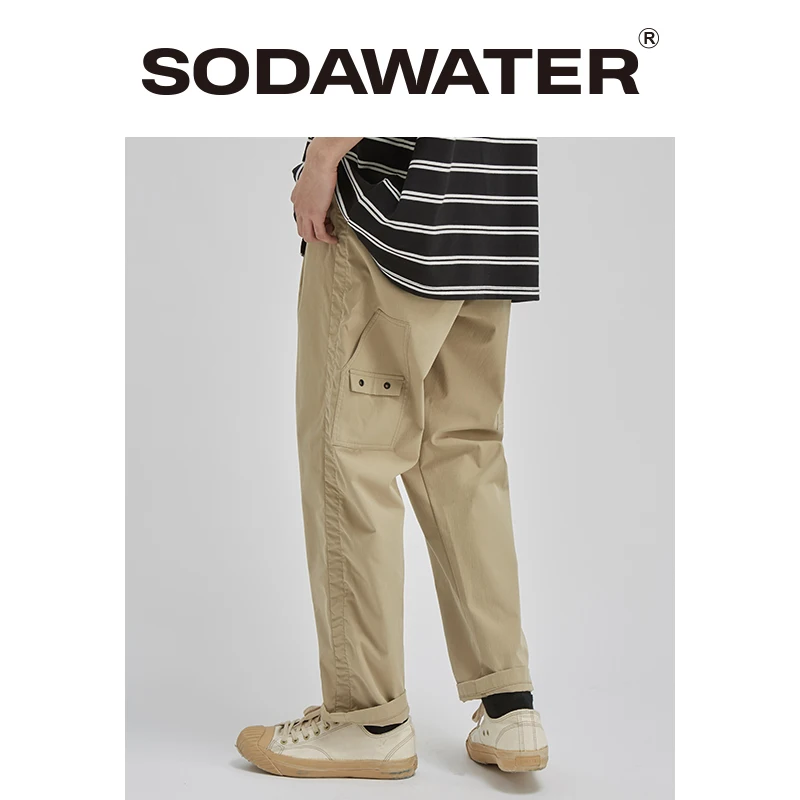 Мужские брюки-карго SODAWATER свободные уличные штаны с эластичным поясом модель 3062S20