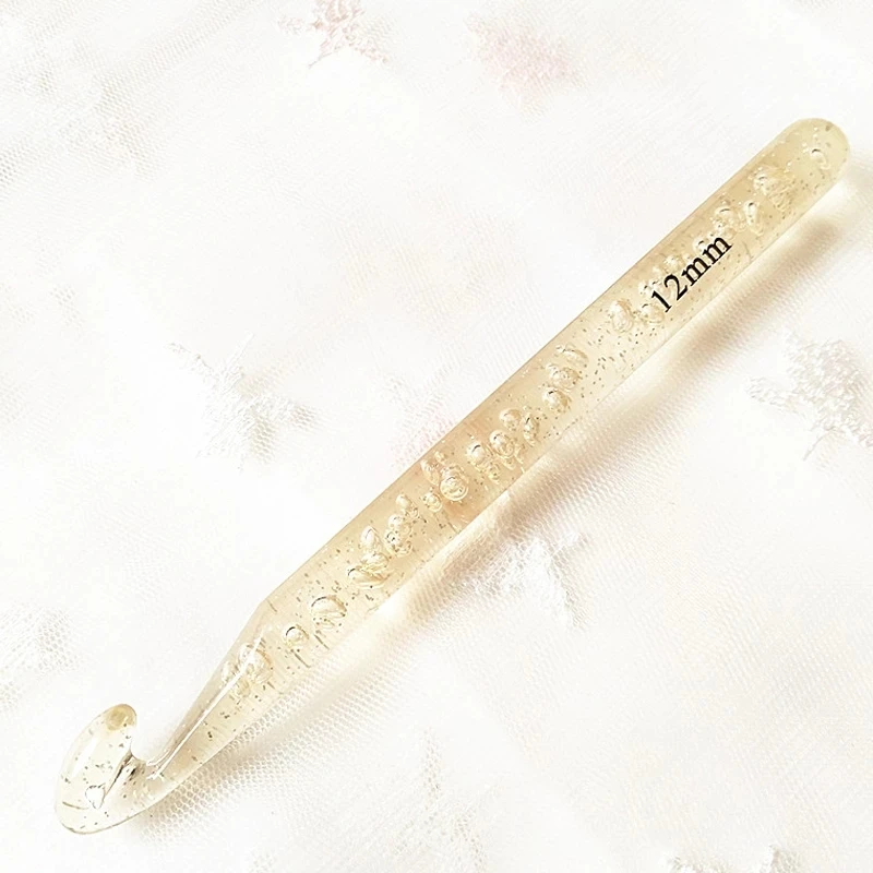1Pcs12mm-25mm Large size Plastic handle Transparent Craft Knit Crochet Hooks Knitting Needles Weave Diy Craft Loom Tool