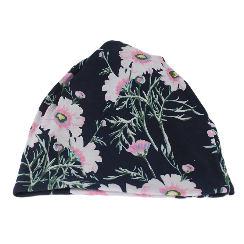 Heißer Verkauf Mode Frauen Mützen Skullies Hut Für Mädchen Doppel Verwendet Floral Hüte Schal Frühling Herbst Floral Knochen Neue Gorras verkauf – Detail 26