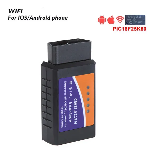 ELM327 V1.5 Bluetooth/Wifi OBD2 V1.5 Elm 327 Bluetooth PIC18F25K80 чип OBD автоматический диагностический инструмент OBDII для Android/IOS/Windows - Цвет: ELM327 WIFI