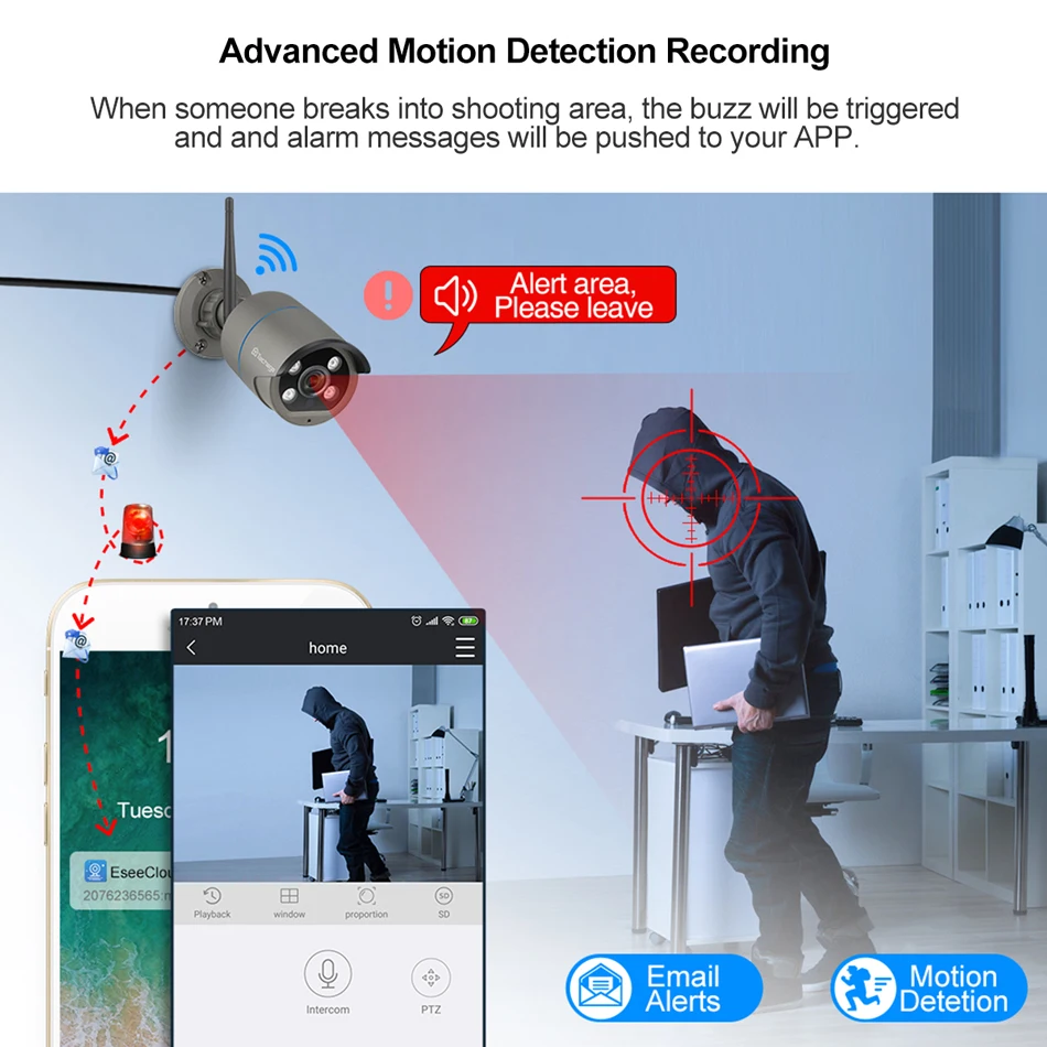 Беспроводная камера видеонаблюдение Techage система камеры наблюдения с 8 каналом и