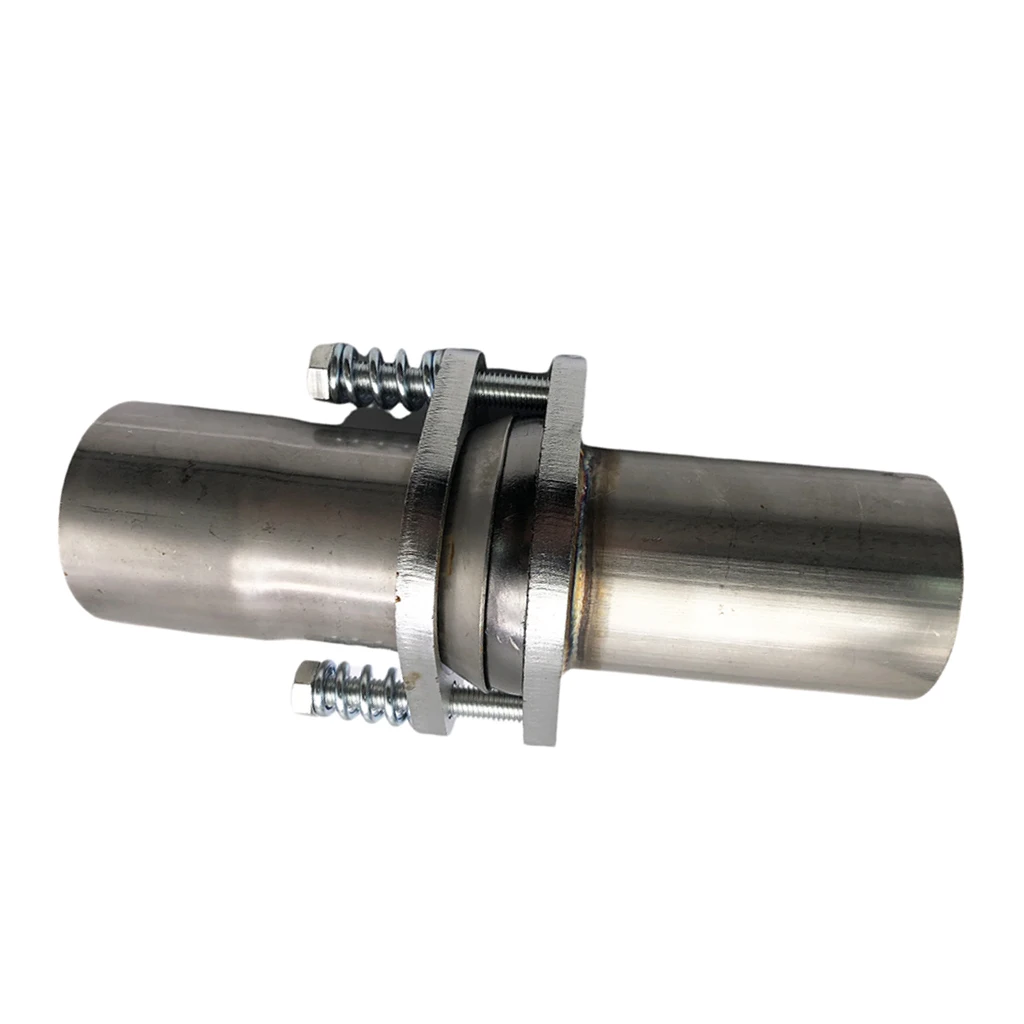 2.5" OD ID StainlessSteel Exhaust Spherical Joint Spring Bolt Flange 2 Bolts
