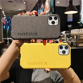 

100pcs Have Fun mobile phone case for iPhone 6 6splus 7 8Plus X XR MAX 11Pro 11Promax Silk grain embossed soft shell