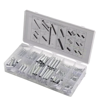 

200pcs/set Spring Set Zinc Plated Compression Extension Springs for Repairs Coil Spring Tension Pressure Kit