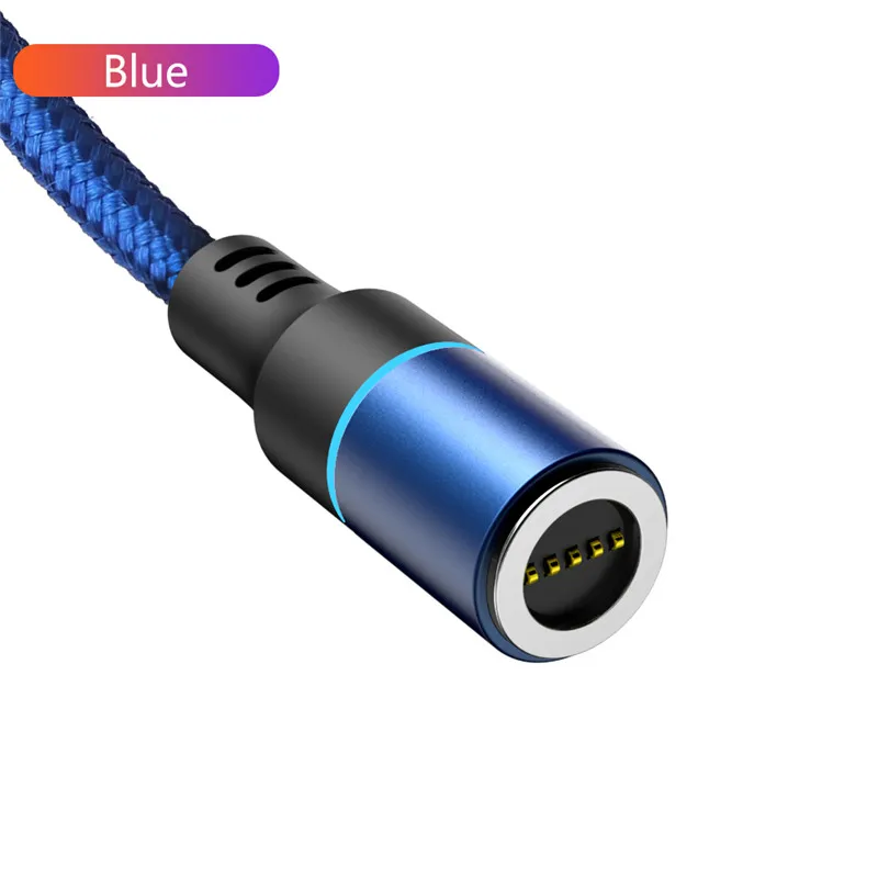 1 2 м Магнитный зарядный кабель Micro USB для samsung huawei LG Быстрая зарядка магнит Android мобильный телефон кабель для передачи данных - Цвет: Blue