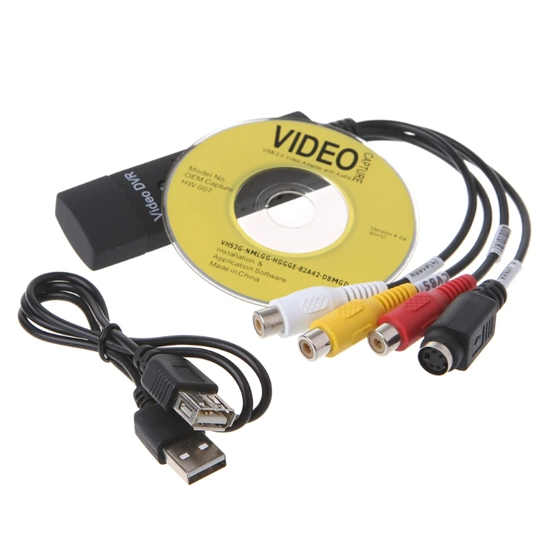 USB 2,0 Карта видеозахвата адаптер ТВ DVD VHS DVR конвертер видео карта для компьютерной камеры