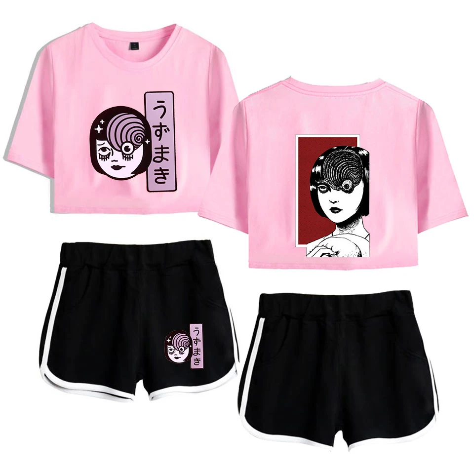 

Женские летние комплекты из топа с коротким рукавом и шортов