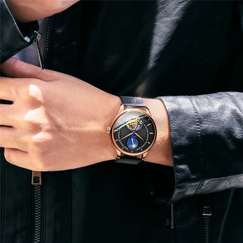 DOM механические часы для мужчин лучший бренд класса люкс нержавеющая сталь водонепроницаемые автоматические Классические наручные часы Relogios Masculino
