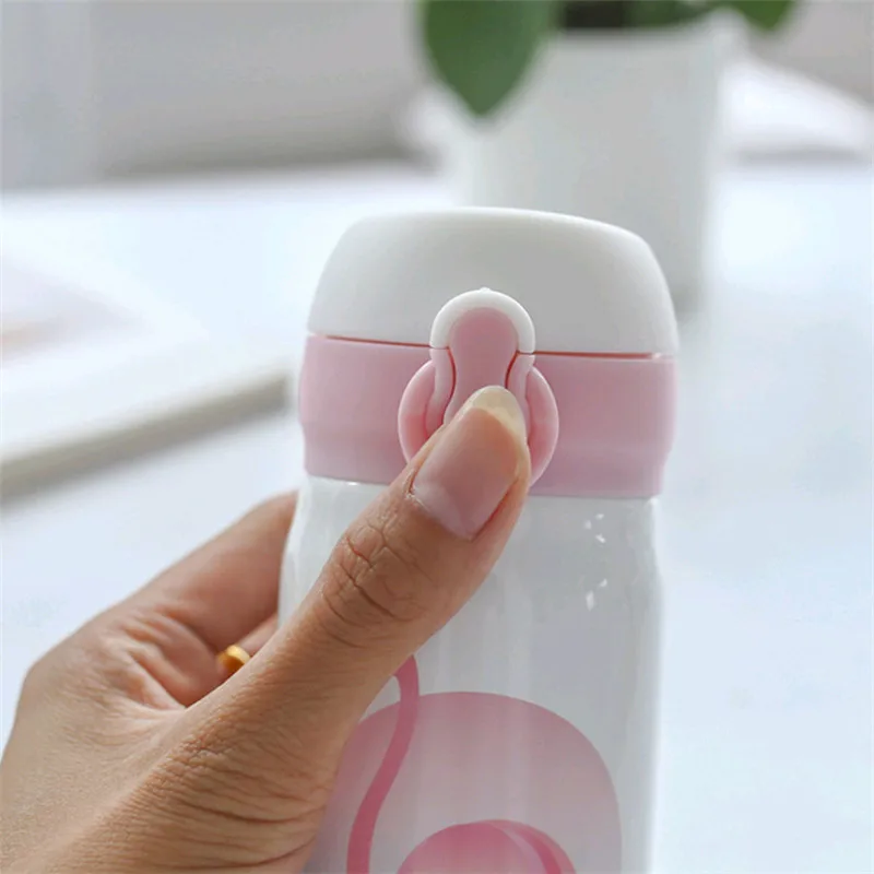 2019 NEW Bpa-free 500ML Stainless steel Portable Flamingo sports baby children vacuum Flasks water bottle Flamingo thermos cup