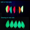 Jerry auriga micro wide fishing spoon trout lures UV colors glowing ultralight fishing tackle glitters baubles wholesale ► Photo 3/4