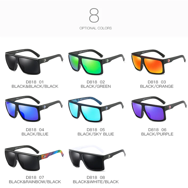 Sports Sunglasses Men HD Polarized Sun Glasses Square Frame