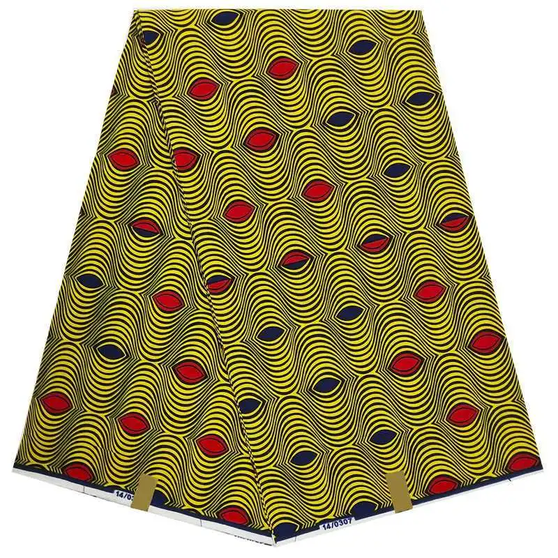 wax fabric Хлопок высокое качество Новое поступление Голландский Настоящий Воск 6 ярдов/шт, африканская вощеная ткань принтом гарантия мягкие восковые ткани - Цвет: wax fabric