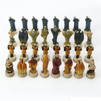 

4" Creative International Chess West Mysterious Group Figurine Resin Crafts Decorations For Home Birthday Gift R3684