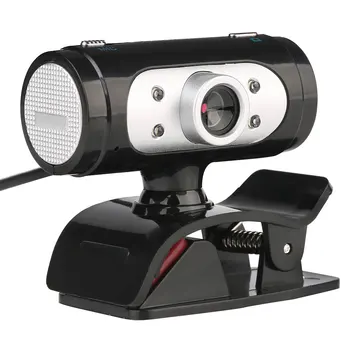 

Built-in Micphone Webcam 4 LED Fill Light HD 720P Webcams PC Camera With Night Lights Clip on For Computer
