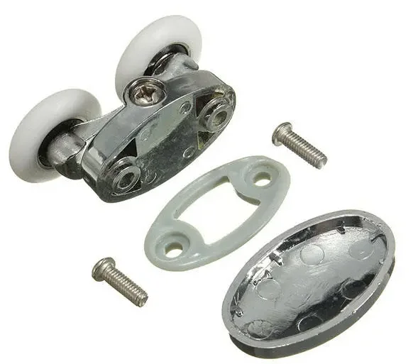 2Pcs 25mm Shower Door Rollers Zinc Alloy Bathroom Wheel Accessories Glass Hardware