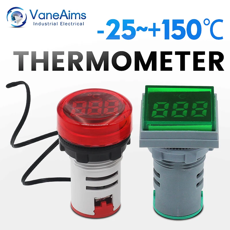 Nadeel Bevestigen elektrode Kleine Thermometers, Vierkante En Ronde, gebruikt Om De Temperatuur Van  Vloeistoffen En Lucht Led Digitale Thermometers Minus 25 ℃ 150  ℃|Temperatuurinstrumenten| - AliExpress