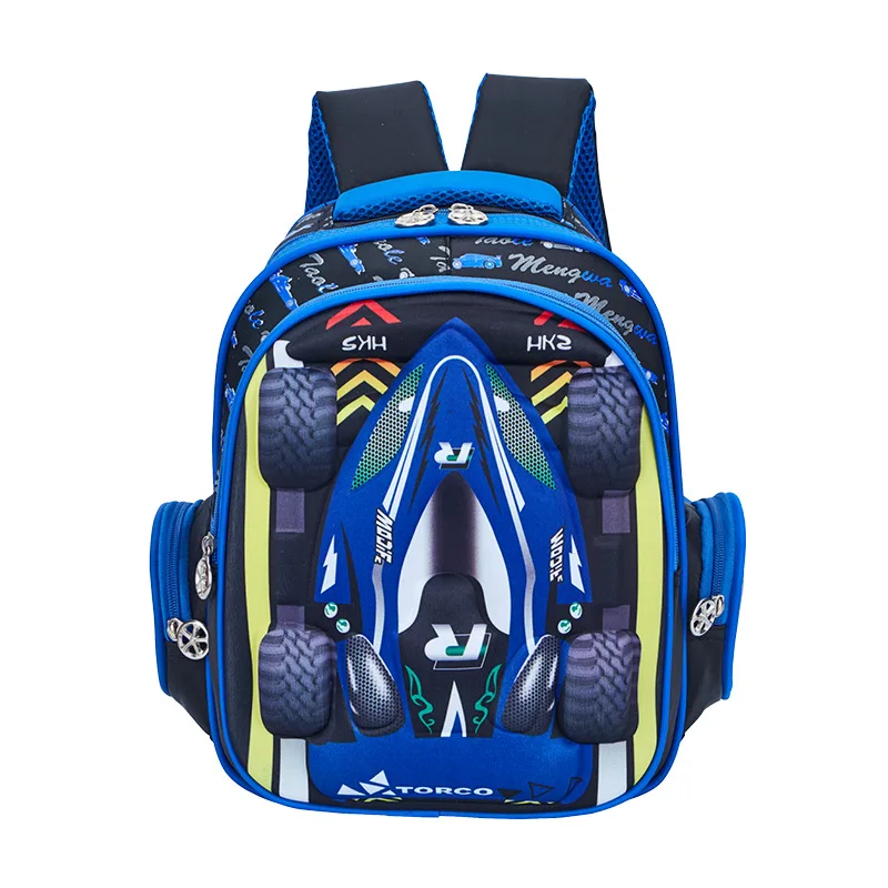 

New Style Schoolbag for Elementary School Students Airplane Cartoon 1-3 Grade Boy 3D Pattern Burden Relieving Spine-Backpack