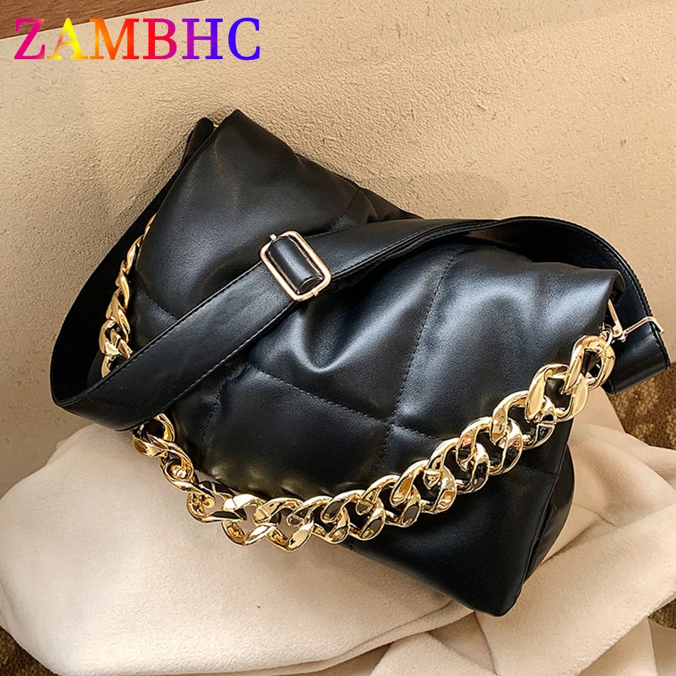 Luxury Designer PU Leather Shoulder Bags For Women Chain Large Capacity  Handbags Travel Hand Bag Female Big Tote Bags Bolso - AliExpress