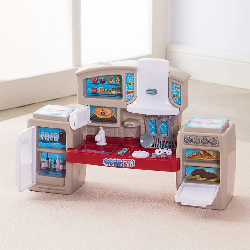 Детский развивающий игровой домик, игрушки для девочек, модель для приготовления пищи, мини-кухонный светильник, игрушка «сделай сам»