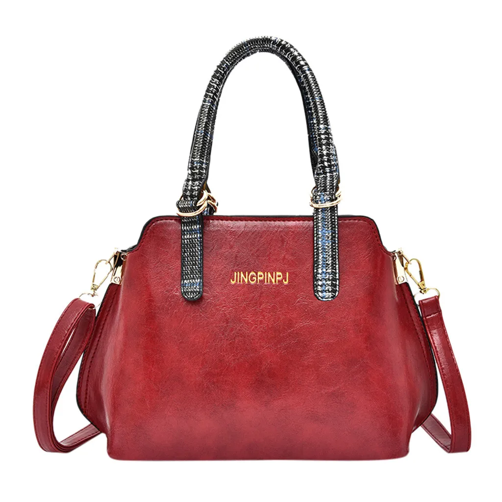

New Elegant Designer Women Messenger Bags PU Leather Solid Color Crossbody Bags Simple Shoulder Bag Large Shopping hand bag