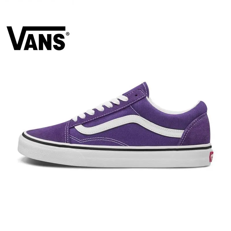 VN0A4BV5V7F VANS Old Skool/Аутентичные кроссовки унисекс; уличные спортивные слипоны; многоцветная Классическая модная повседневная обувь; коллекция года; цвет синий; VN000D3HNVY - Цвет: VN0A4BV5V7F