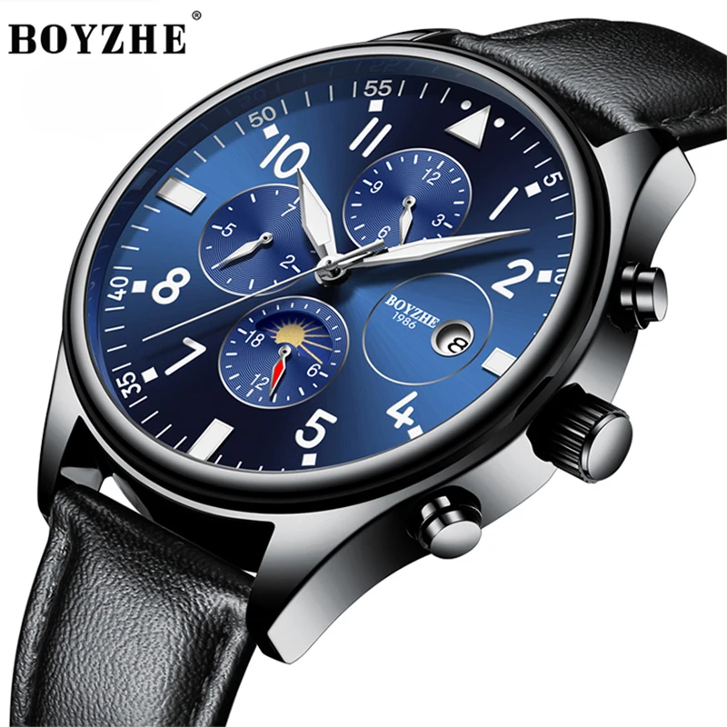 

BOYZHE Fashion business Men's Watch Men Automatic Swiss Diesel Watches Man Luminous Waterproof dive Mechanical