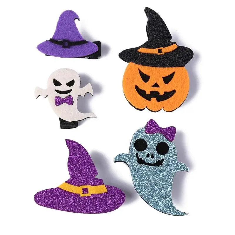 5 шт. Новинка Хэллоуин девушка Крокодил заколки для волос Призрак/ведьма