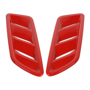 

CITALL 2pcs Red ABS Hood Engine Bonnet Air Vent Outlet Trim Cover fit for Jeep Wrangler JL 2018 2019