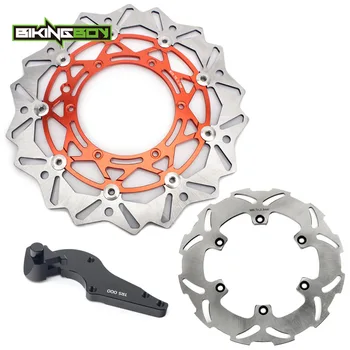 

BIKINGBOY 125 150 250 SX 17 16 15 250 350 450 505 SX-F 450 530 EXC 250 XC-F 320mm Front Rear Brake Discs Disks Rotors + Bracket