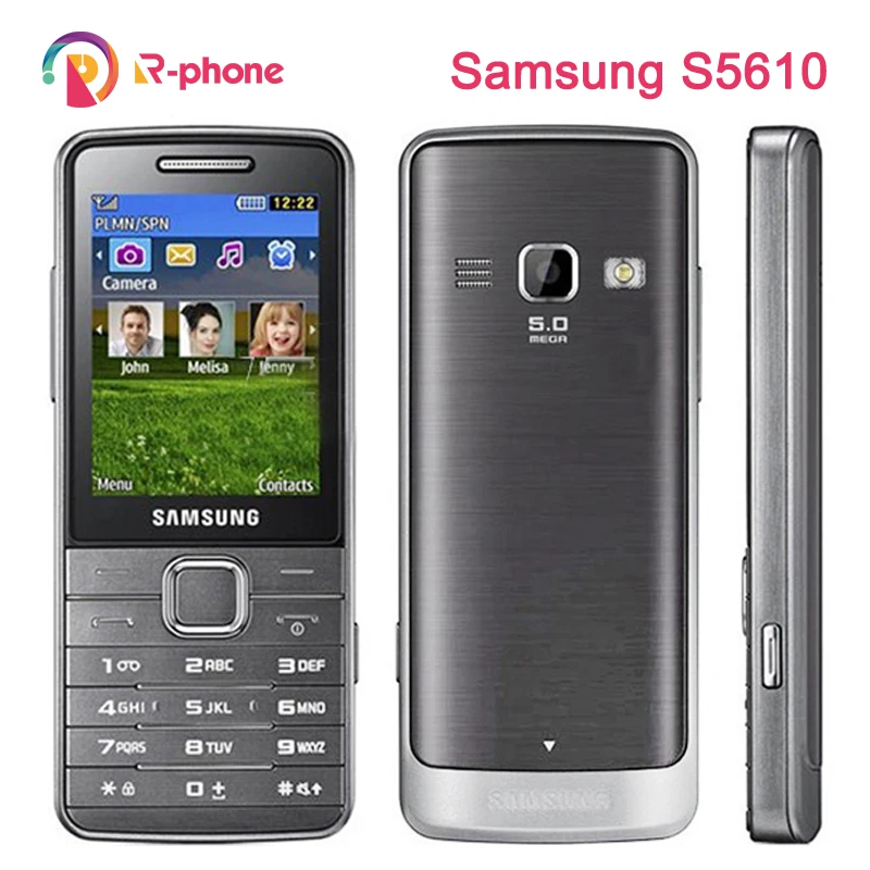 Samsung-teléfono móvil reacondicionado S5610, 2G, 3G, desbloqueado, 2,4 , 5MP, Original, gran oferta