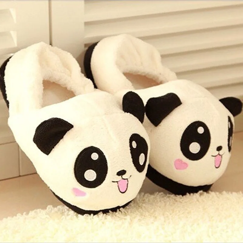 Mignon Yeux Panda Femmes Pantoufles Belle Cartoon inside Accueil мягкая обувь 23GE|Тапочки| |
