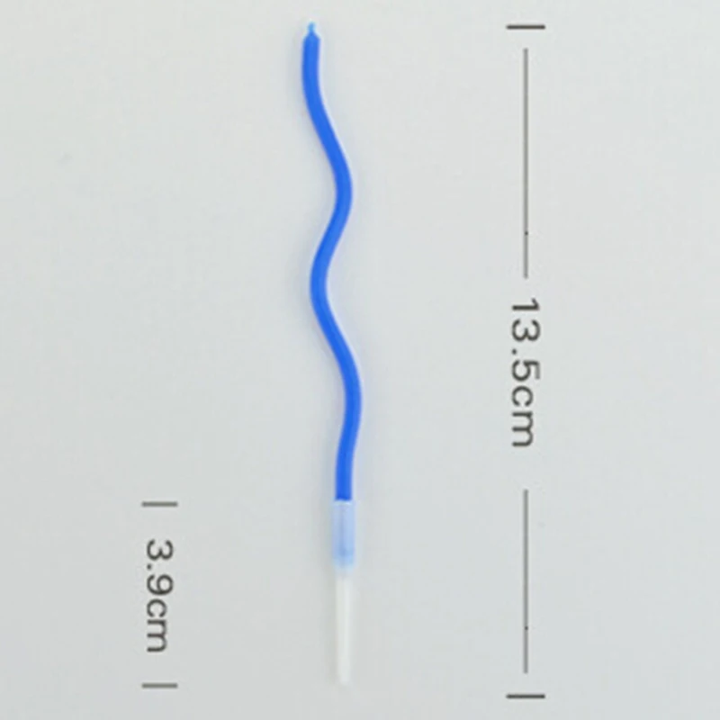 10 шт./лот, цветные изогнутые свечи для торта, безопасное пламя, детский праздничный торт на день рождения, свадьбу, свеча украшение дома, товары для подарка