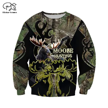 

PLstar Cosmos Animal Camo Moose Hunting Hunter Causal Pullover NewFashion 3DPrint Zipper/Hoodies/Sweatshirt/Jacket/Men/Women s-3