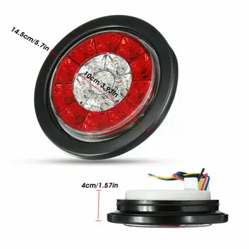 

Truck Turn Signal Universal Brake Lights 12V Parts 4" Red/Amber 16-LED