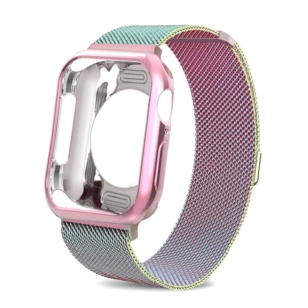 Ремешок+ чехол для apple watch band lianese Loop apple watch 5 4 3 band 44 мм 40 мм iwatch band 42 мм 38 мм correa pulseira bracelet