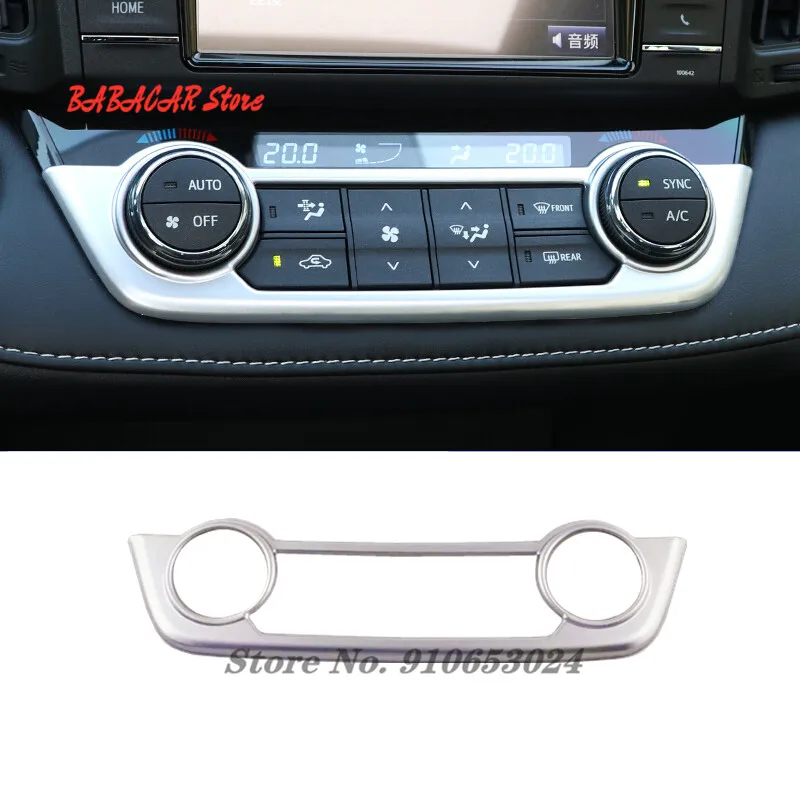 

For Toyota RAV4 2013 14 15 16 17 2018 Car Accessories AC Air Conditioner Center Console Switch Panel Cover Trim ABS Matte 1 Pcs