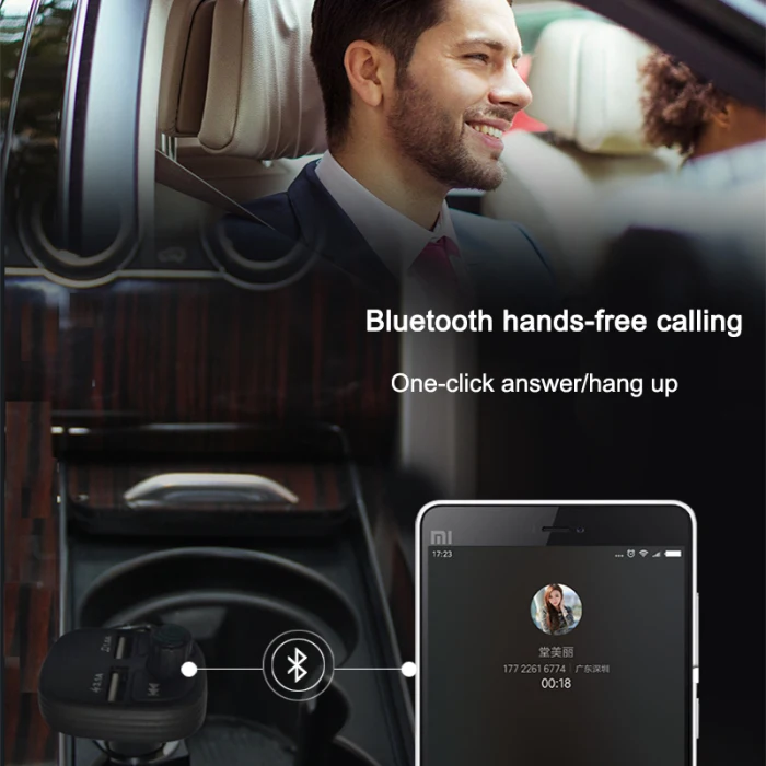 Автомобильный беспроводной Bluetooth комплект громкой связи fm-передатчик lcd Автомобильный MP3-плеер USB зарядное устройство NK-Shopping