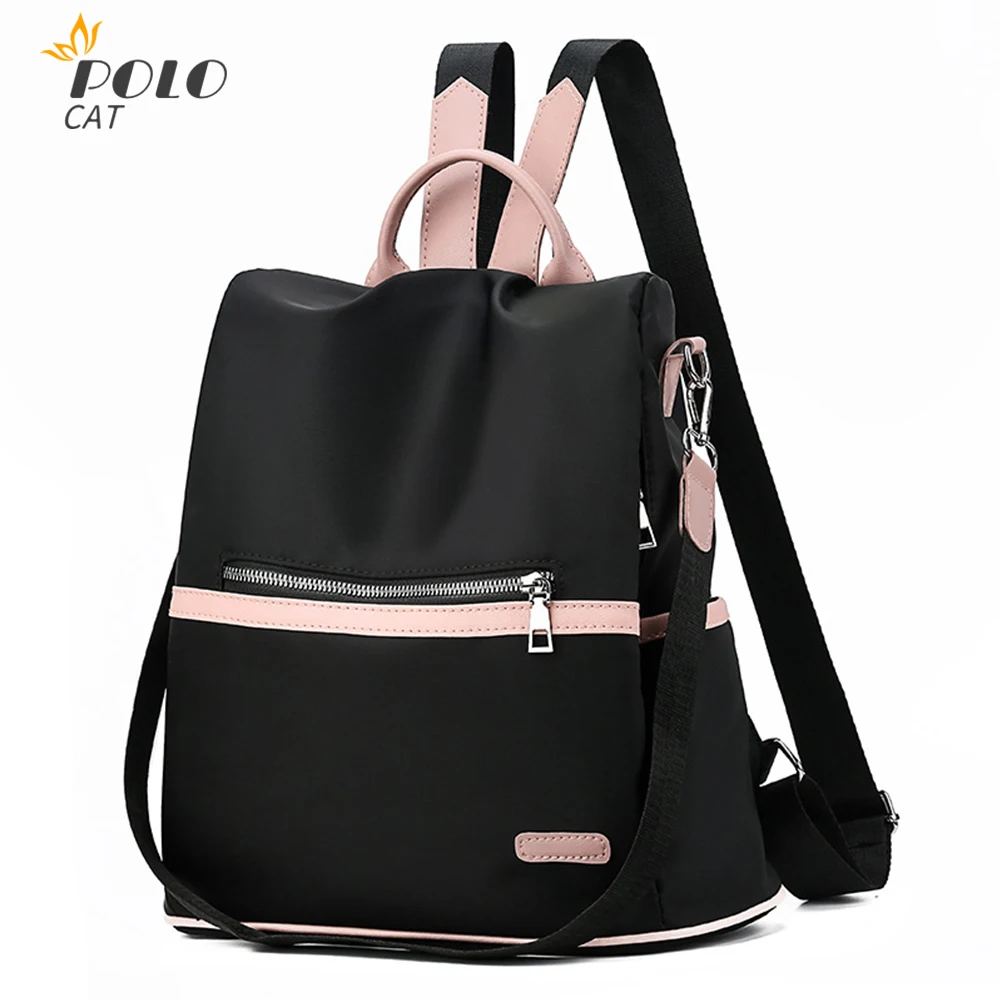 

2020 Casual Oxford Backpack Women Black Waterproof Nylon School Bags for Teenage Girls High Quality Fashion Travel Tote Backpack