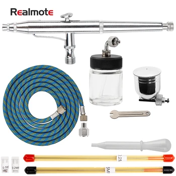 

Realmote 7/22cc Cup 0.2/0.3/0.5mm Nozzles Dual Action Airbrush Kit Spray Gun For Craft Cake Paint Art Paint pneumatics Sprayer