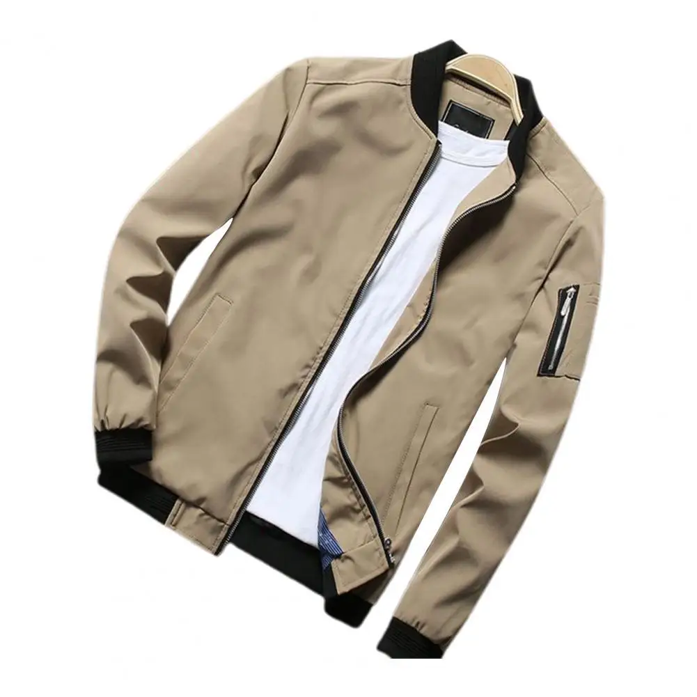 

Мужская куртка, осенняя новая куртка-бомбер на молнии, мужская повседневная Весенняя уличная одежда, приталенная куртка-пилот в стиле хип-хоп, мужская одежда, куртка