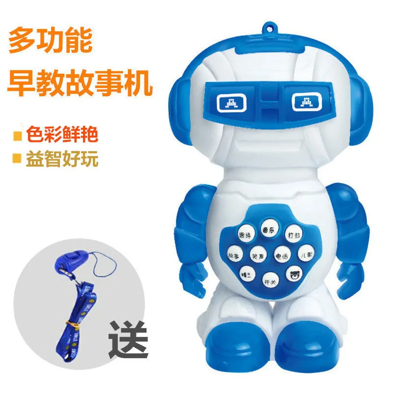 

Mini Smart Early Education Robot Multi-functional Educational Cartoon Story Machine CHILDREN'S Song Music Lights Toy