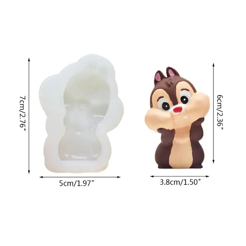 2 шт./компл. 3D Шиншилла силиконовой формы для мыльных форм для мыла Fondant Mold Шоколадный торт выпечки Форма для приготовления печенья расходные материалы