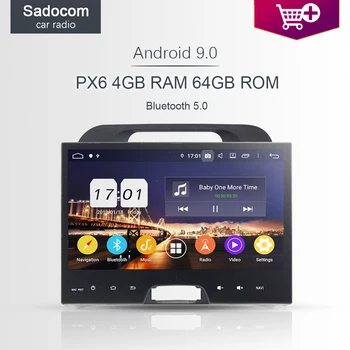 

PX6 DSP 10.1" TDA7851 Android 9.0 4G RAM 8 Core car radio 5.0 Wifi GPS Car DVD Player RDS autoradio For kia Sportage 2010 - 2014