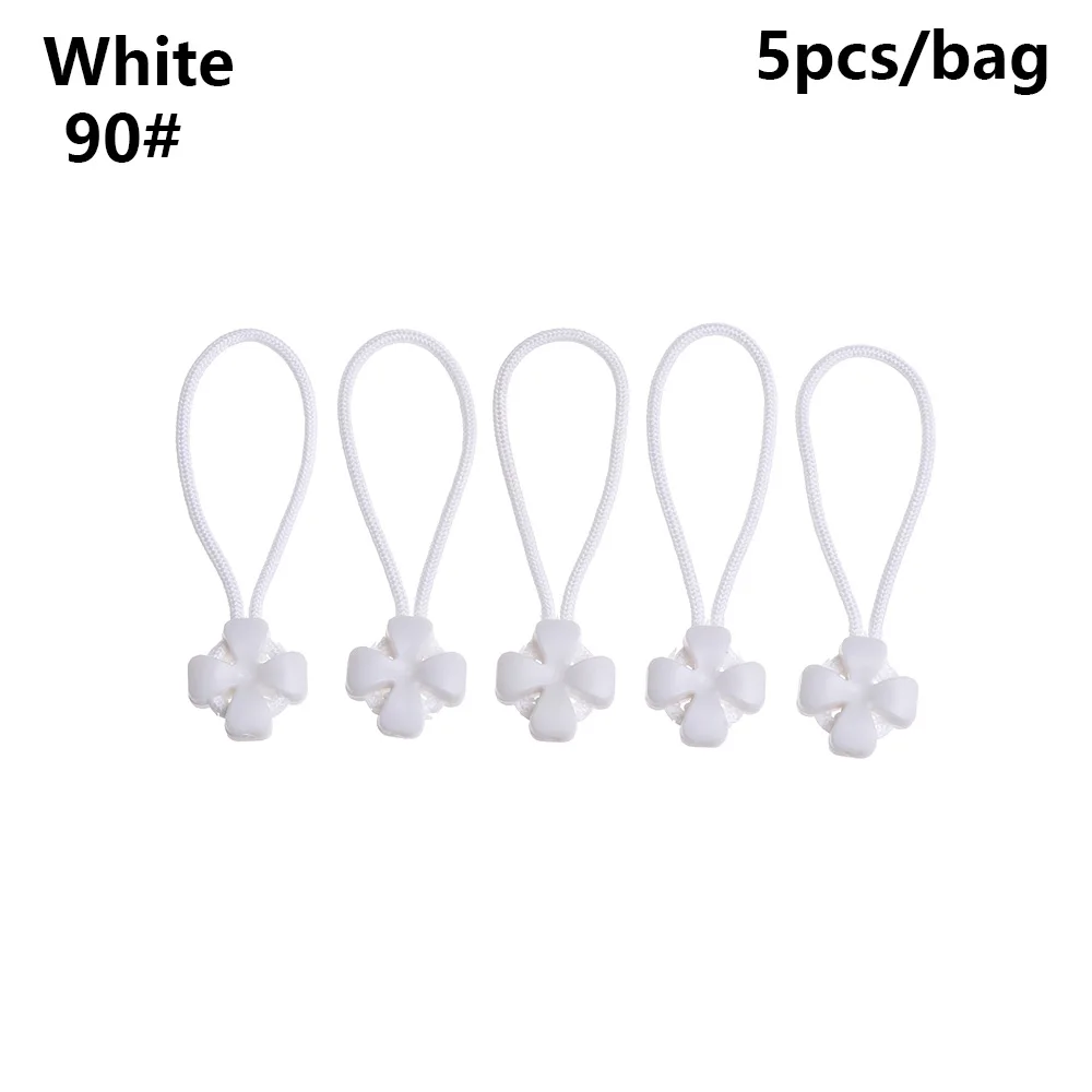 White 5/10 шт. застежка-молния съемник Конец подходит веревки тег фиксаж шнура застежка-молнии Tab сменный зажим сломана Пряжка дорожная сумка чемодан, одежда и аксессуары - Color: White