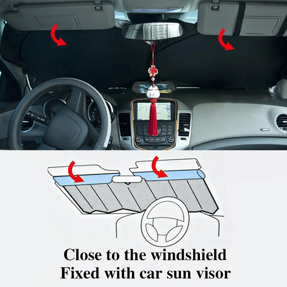 150x70 см Автомобильная Солнцезащитная шторка лобовое стекло Передняя Задняя оконная пленка козырек крышка УФ Защита отражатель