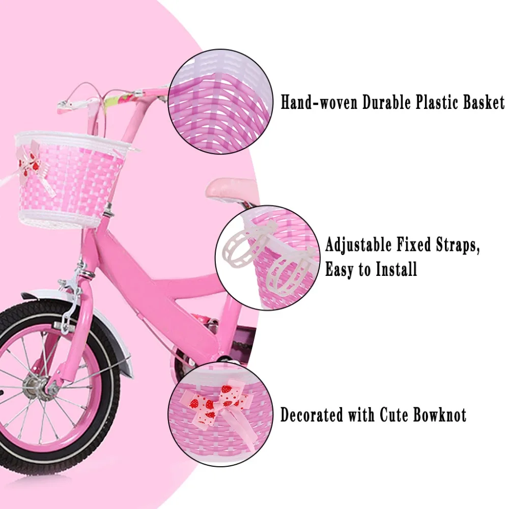 Bike Sport Frontkorb Fahrrad-Zyklus-Einkauf Stabilisatoren Kinder Kinder Mädchen 
